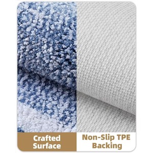 Custom Shape Solid Colors Bath Rug Long Pile Cotton Tufted Designer Bath <b>Mat</b> for <b>Bathroom</b> Home Goods - Product Image 4