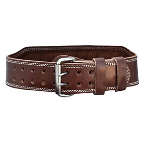Leather <b>Weight</b> <b>Lifting</b> <b>Belt</b> Adjustable Waist Support Buckle Closure Men Strength Training Fitness Equipment - Product Image 4