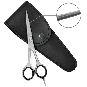 Ciseaux de coiffure professionnels, lame en acier inoxydable, pointe acérée, pour droitier, manche moyen, pour usage professionnel de barbier - Product Image 4