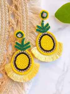 Pendientes de Aro con Cuentas Bordadas a Mano, de Moda, para Bodas y Fiestas, Joyería de Moda - Product Image 5