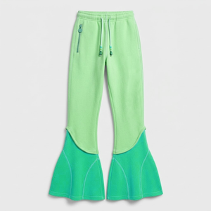 Best Quality Casual Custom Heavyweight Regular Fit Winter 100% Cotton Manufacturers Custom Unisex <b>Women</b> Flared <b>Sweatpants</b> - Product Image 1
