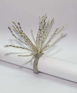 Anneaux de serviette ronds en cristal à barbe, très demandés, écologiques, pour mariage - Product Image 3
