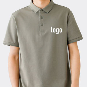 เสื้อยืดผู้ชาย ปักลาย พิมพ์ลาย เรียบง่าย สบายๆ เสื้อกอล์ฟ รับสกรีนโลโก้ - Product Image 1