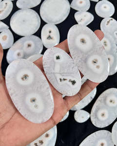 Cabochon de quartz solaire naturel, poli des deux côtés, pierre précieuse en vrac pour accessoires de bijouterie - Product Image 3
