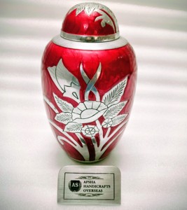 สติกเกอร์สีแดงเลือดหมูแบบคลาสสิก สลักลายสำหรับเก็บอัฐิของผู้ใหญ่  โกศบรรจุอัฐิหลังเผาศพ สไตล์อเมริกัน/ยุโรป - Product Image 6