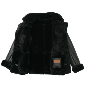 Luxury Genuine Leather <b>Shearling</b> <b>Jacket</b> <b>Men</b> Soft Sheepskin Fur Winter Aviator Coat Warm Fashion Durable Fit - Product Image 5