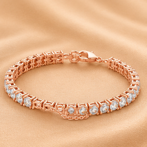 Diamond Tennis <b>Bracelet</b> For Women Yellow Gold White Gold Rose Gold <b>Adjustable</b> Bridal Jewelry Gift <b>Bracelet</b> - Product Image 3
