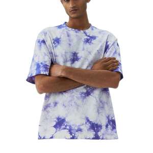 Camiseta de Hombre Tie Dye 100% Algodón, Informal, Estilo Urbano, Transpirable, para Todas las Temporadas, para Actividades al Aire Libre - Product Image 4