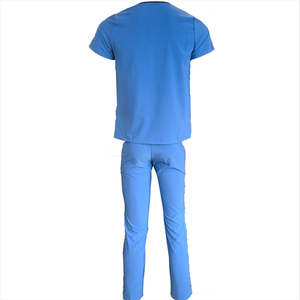 Bedruckte weiße Zipper-Scrub-Sets, Jogginghosen, Oberteile, medizinische Scrubs, Anti-Grippe-Kleidung für Frauen, Arztuniform, Krankenschwesteranzug - Product Image 2