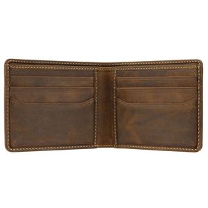 กระเป๋าสตางค์แบบพับสองพับวินเทจใส่ได้ทั้งชายและหญิง skinfold หนังแท้สำหรับผู้ชายหรูหรา RFID เปิดปิดอานม้า LW-0014สั้นกันน้ำ - Product Image 3