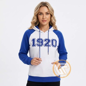 Tresors Grecs – Sweat à Capuche Décontracté Personnalisé Zeta Phi Beta Hiver/Automne en Coton Polaire 500g avec Logo Brodé sur le Devant – Écologique - Product Image 3