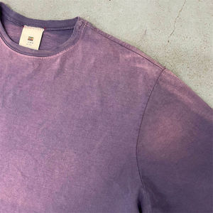 Camisetas HSI Oversized Lisas con Lavado Ácido, Corte Holgado, Venta al por Mayor, Ropa Casual para Hombre, Secado Rápido, 100% Algodón Pakistaní - Product Image 4