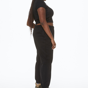 Plus Waffle Cargo Pocket Cargo Lady Plain Color <b>Summer</b> Spring Terry Cotton <b>Pants</b> Casual - Product Image 4