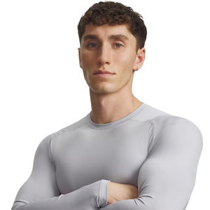 Clean Shoulder Mens <b>Long</b> <b>Sleeve</b> <b>Compression</b> <b>Shirt</b> O Neck Quick Dry Polyester Raglan Slim Fit Workout Baselayer Custom OEM Vendor - Product Image 3