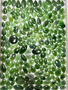 Pierre précieuse serpentine, lot en gros de cabochons de serpentine naturelle, pierres précieuses en vrac de tailles variées pour pendentifs en macramé, bagues, colliers - Product Image 2