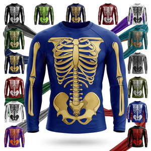 Ropa de Entrenamiento MMA BJJ, Camiseta de Compresión con Diseño Impreso en Toda la Superficie, Manga Larga, Deportiva, Multiusos, Rashguard - Product Image 1