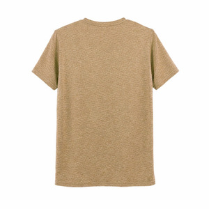 Camiseta de Hombre Slim Fit de Alta Calidad al por Mayor, de Poliéster y Algodón, Antiarrugas, Cuello Redondo, Costuras en Contraste, Talla Grande - Product Image 3