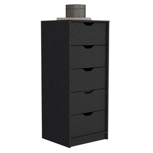 Cassettiera Nera Sottile da 42 Pollici con 5 Cassetti per Stoccaggio - Product Image 5