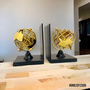 Globe en laiton de qualité supérieure sur support en bois pour une décoration de luxe - Product Image 4