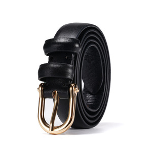 Women's Formal Slim Fit Genuine Cowhide Leather <b>Belt</b> with Alloy Pin Buckle and Breathable Design - Product Image 3