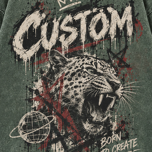 T-shirt surdimensionné personnalisé de haute qualité avec impression mécanique d'aigle steampunk, bordure vieillie, durable - Product Image 5