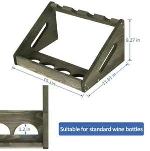 Porte-vin en métal moderne, support à vin pour comptoir, présentoir pour une seule bouteille, élégant organisateur de rangement pour vin sur table - Product Image 2