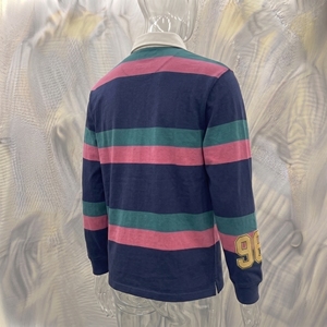 Chemise Snowgrace à rayures courtes respirante avec logo brodé, col en V, col rabattu, unisexe, adulte, coupe décontractée, toutes saisons - Product Image 6