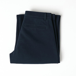 Pantalon habillé plissé taille haute pour homme avec fermeture éclair – Formel et décontracté - Product Image 2