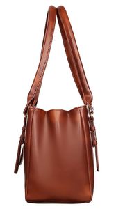 Sac à main carré en cuir véritable fait main pour femme, motif personnalisable, élégant, économique, pour le bureau, les voyages, l'usage quotidien, le shopping M/S - Product Image 2
