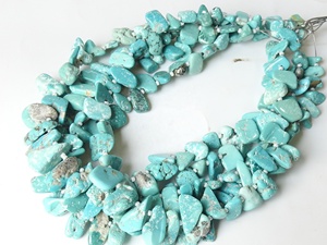 Turquesa en Bruto en Rodajas y Pepitas - 10 Pulgadas, 10-15MM de Largo, Aprox. Piedra Suelta - Suministros para Mayoristas - Nueva Llegada Azul Natural - Product Image 6