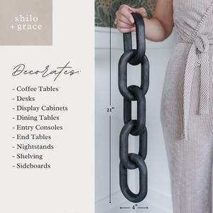 Cadena de eslabones grandes de resina acrílica, cadena de madera, cadena de resina gruesa con efecto mármol, asa de resina para bolso, colgador para bolso, accesorios para bolso tote, arte de pared - Product Image 5