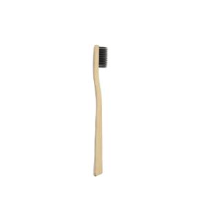 Brosse à dents en bambou à manche plat, poils en charbon de bois, écologique, biodégradable, en bois, pour les soins bucco-dentaires, vente en gros, lot en vrac - Product Image 5
