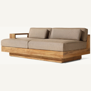 Canapé sectionnel moderne avec mousse souple durable et revêtement en bois massif pour salons et chambres de villas - Product Image 3