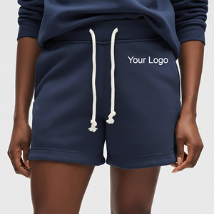 Nouveaux shorts décontractés pour femmes, coupe classique, avec boutons, taille élastique, 100% coton, respirants, style vintage, prix bas, OEM - Product Image 6