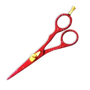 2024 Top vente pas cher barbier cheveux ciseaux Salon cisaillement haute qualité rasoir bord ciseaux logo personnalisé rouge cisaillement coiffure - Product Image 2