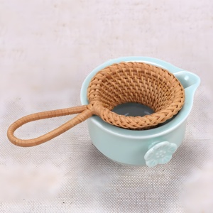 Wicker <b>Infuser</b> Colander Traditional <b>Tea</b>-making Tool Home Brew Accessories Eco Friendly Rattan Strainers for Loose <b>Tea</b> - Product Image 6