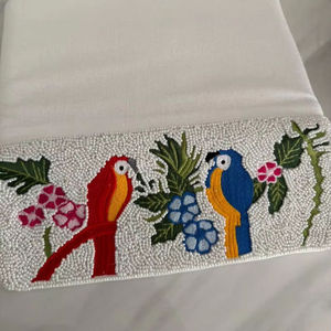 Indian Traditional Luxury Handbag Multicolor <b>Animal</b> Print <b>Crystal</b> Glass Beaded Durable Artisan Craft Premium Fashion Accessories - Product Image 1