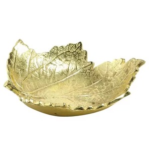 Bandeja de Servicio de Alimentos de Aluminio Color Dorado con Bandeja de Servicio en Forma de Hoja de Primera Calidad para Uso en Hoteles y Restaurantes - Product Image 3