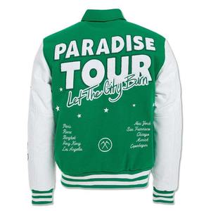 Blouson universitaire personnalisé pour homme à col montant, coupe ample et décontractée en polyester, service OEM, style baseball pour homme - Product Image 6