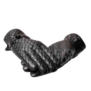 Guantes de Cuero Negros de Diseño Personalizado, Guantes de Cuero para Hombre de Alta Calidad, Precio al por Mayor, Guantes de Moda de Cuero - Product Image 4