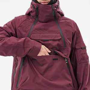 Chaqueta de Esquí y Snowboard Impermeable para Hombre, 10,000 mm, con Logotipo Personalizado en la Parte Delantera, Servicio OEM, Capucha Roja, Tallas Grandes, para Deportes de Invierno - Product Image 4