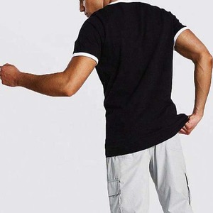 T-shirts personnalisés pour hommes à col rond et manches courtes, 100 % coton peigné, coupe décontractée, anti-boulochage, rose - Product Image 6