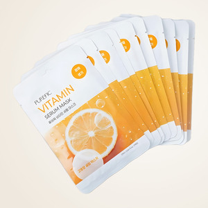 Masque coréen K-Beauty Purepik au sérum vitaminé, fabriqué en Corée, 10 feuilles, soin du visage, produits éclaircissants pour la peau. - Product Image 1