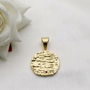 Colgante Medallón de Plata de Ley 925 Bañado en Oro con Diseño de Cangrejo del Cáncer y Circonitas Multicolor, Joyería Fina, Joyas de Recuerdo, Venta al por Mayor - Product Image 2