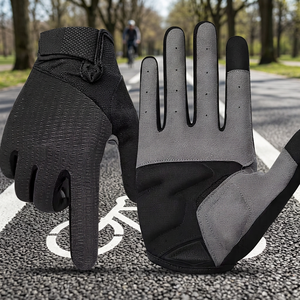 Gants de cyclisme demi-doigts en polyester respirant et réglables avec coussinets antichoc pour VTT, vélo de course et sports - Product Image 5