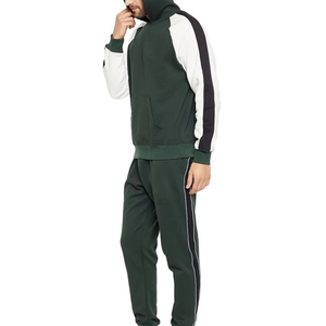 Conjunto Deportivo Premium de Talla Grande, Chaqueta con Capucha y Pantalones, Resistente al Viento, Ecológico, Diseño Hip Hop, Color Sólido, Poliéster/Algodón - Product Image 3