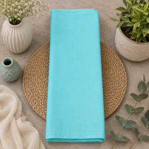 Tissu Toub turquoise |   Voile 100% Coton Teint Uni, Tissu Traditionnel Soudanais pour Femmes, Doux et Fluide, 58 Pouces, Qualité Supérieure - Product Image 1