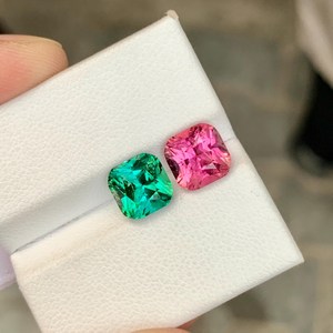 Natural Tourmaline Reverse Pair Loose Faceted Gemstone Premium Quality Jewelry Making Precious Stone - Product Image 4