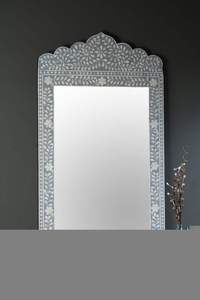 Cadre de miroir mural en os incrusté, finition de luxe pour hôtels, décoration murale de chambre, cadre de miroir en os incrusté - Product Image 2