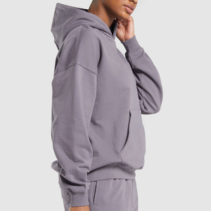 Custom Made Womens Hoodies High Quality 340gsm Cotton Fleece Oversized <b>Drop</b> Shoulder Pullover Quick Dry Breathable Hoodie - Product Image 4